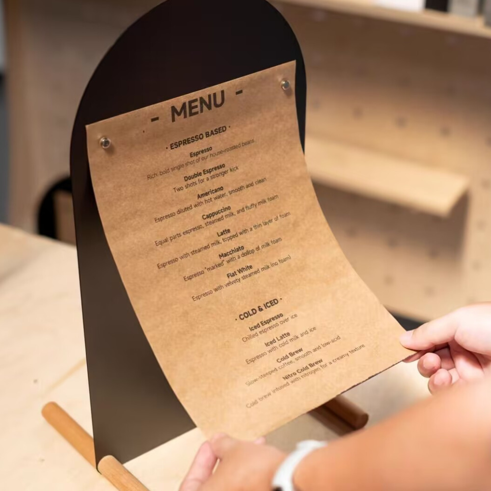 Coffee Tea Menu - 1 pçs a4 metal pintado à