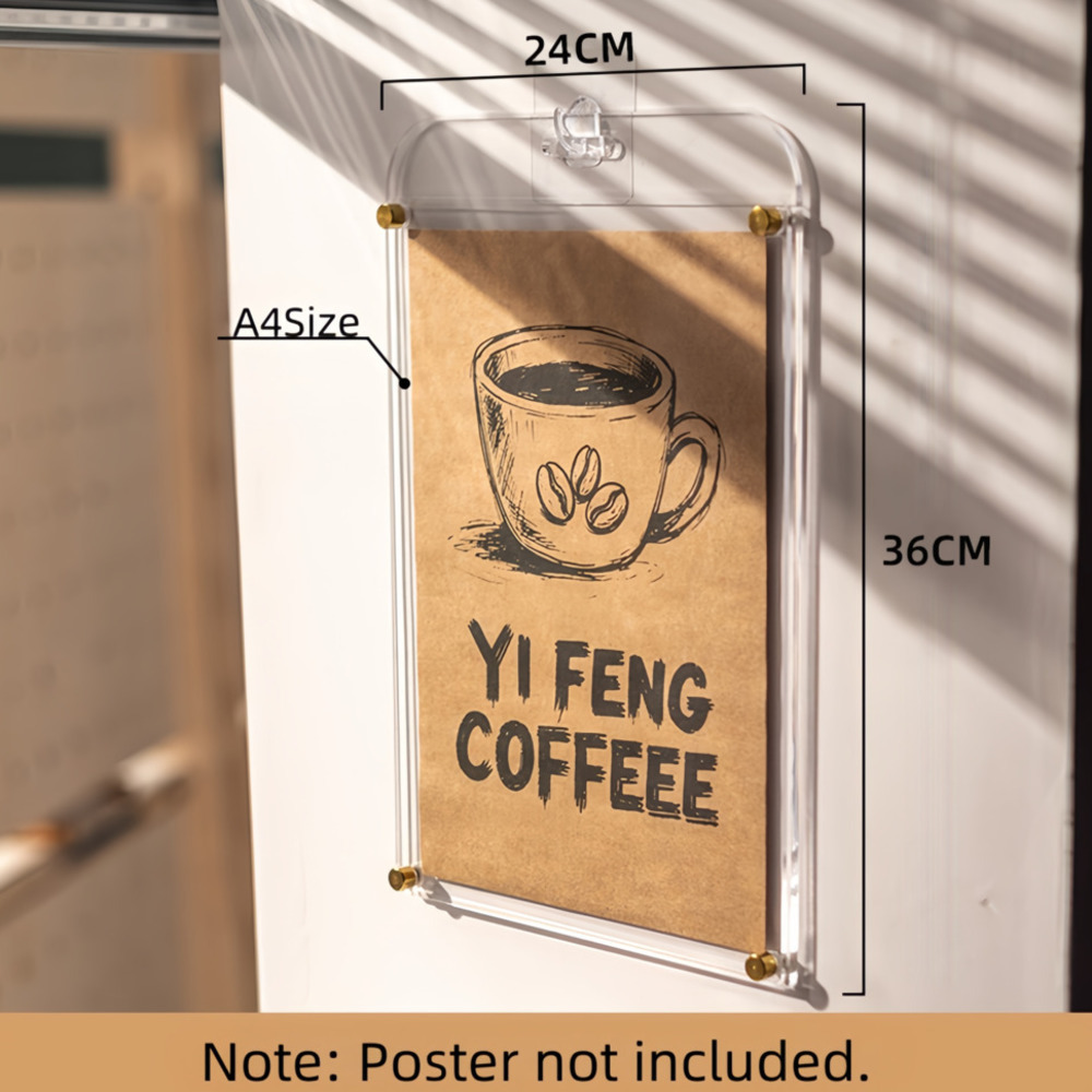 Coffee Tea Menu - 1 pçs a4 expositor acrílico transparente
