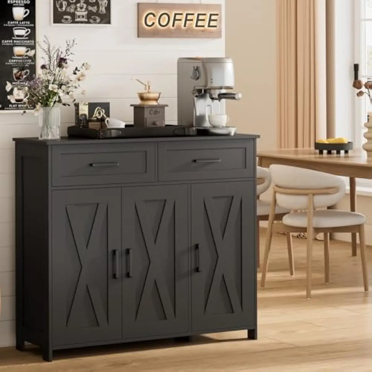 Coffee & Tea Difabis - Armário de Armazenamento para Cafeteria com