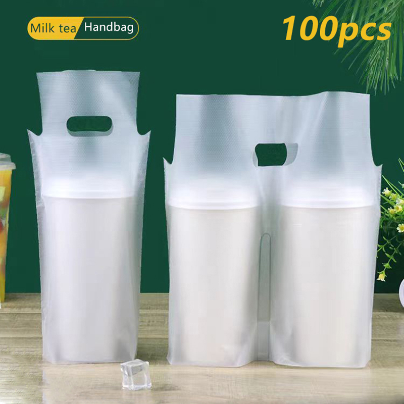 Coffee Tea Essentials - 100 Sacos Plásticos Transparentes Foscos Descartáveis