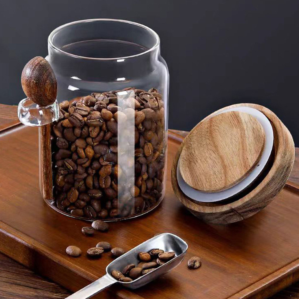 Coffee Tea Containers - Pote de Vidro Transparente para Armazenamento