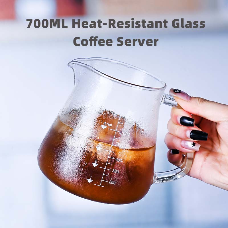 Coffee Tea Brew - Novo alto borosilicato 700ml vidro despeje