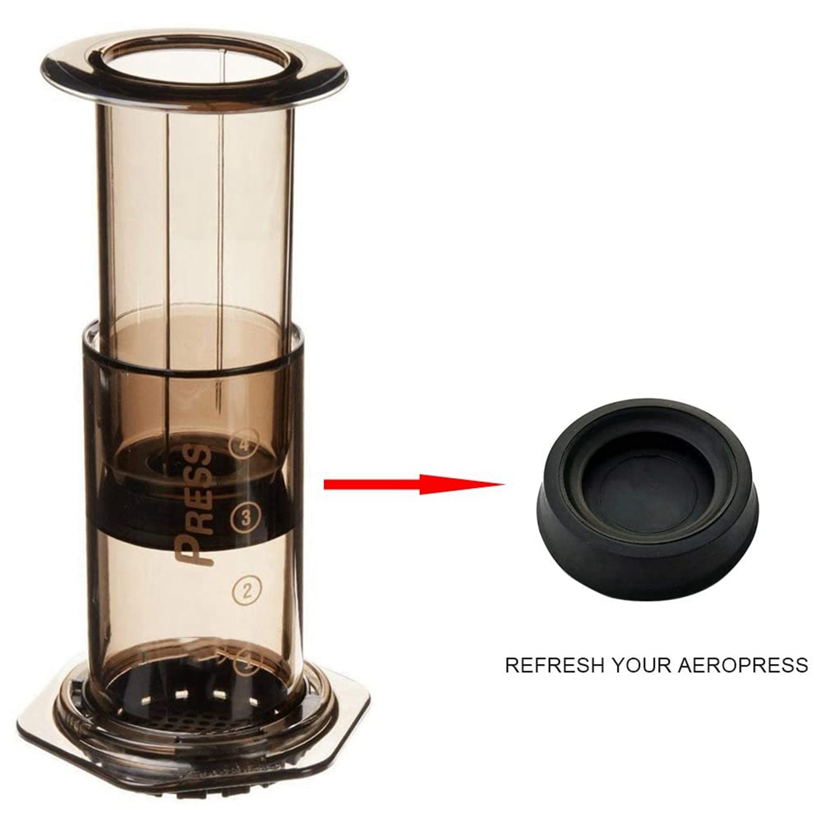 Aeropress Coffee Maker - Vedação de Borracha para Êmbolo A84G-4X