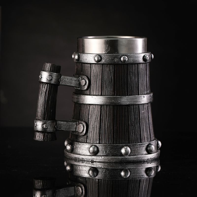 Coffee Tea Flask - Caneca de Resina com Efeito Madeira