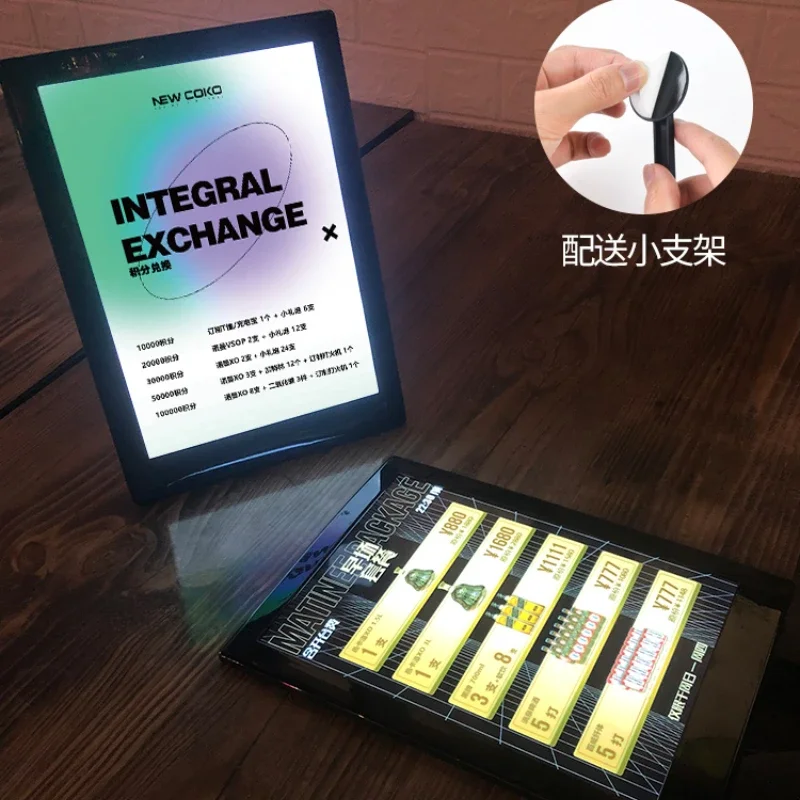 LED Iluminado Vinho Lista Disp - Coffee Tea Menu avaliação e preço