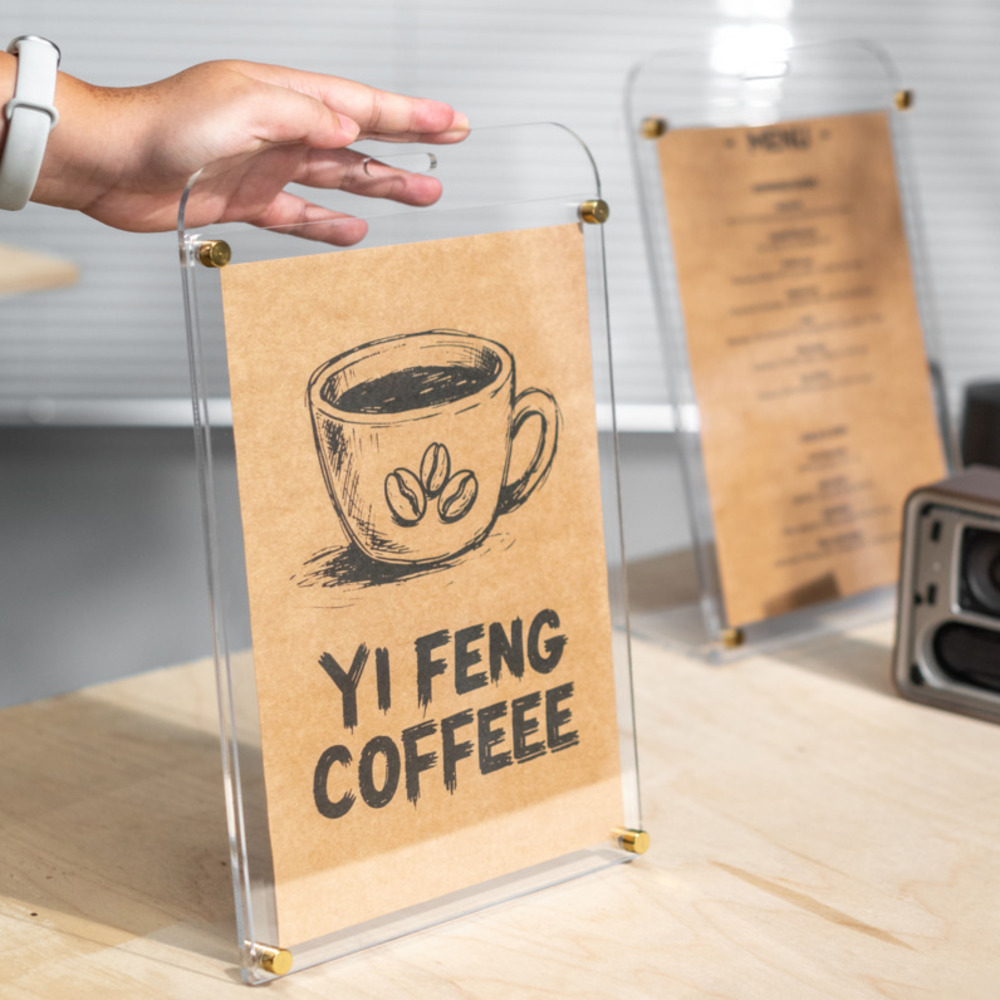 1 pçs a4 expositor acrílico tr - Coffee Tea Menu avaliação e preço