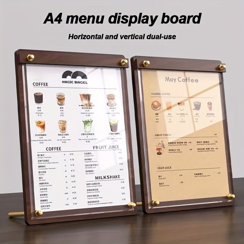 1pc de madeira maciça desktop  - Coffee Tea Menu avaliação e preço