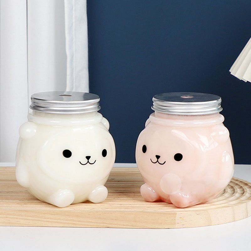 Cartoon Bear Pet Water Bottles - Juice Tea Coffee avaliação e preço