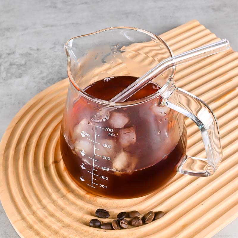 Novo alto borosilicato 700ml v - Coffee Tea Brew avaliação e preço