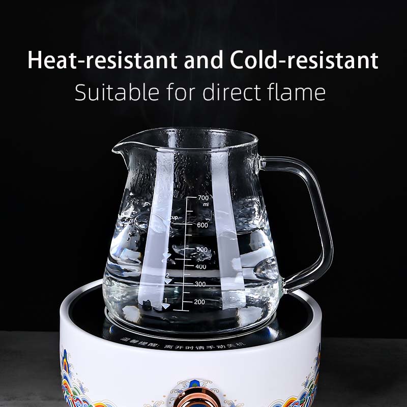 Novo alto borosilicato 700ml v - Coffee Tea Brew avaliação e preço