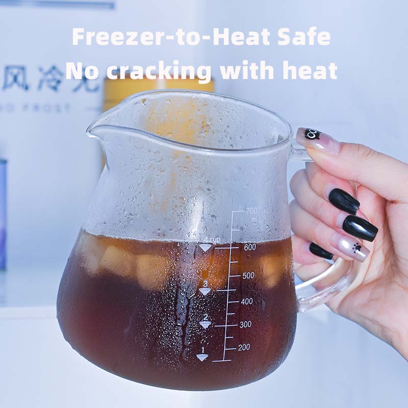 Novo alto borosilicato 700ml v - Coffee Tea Brew avaliação e preço