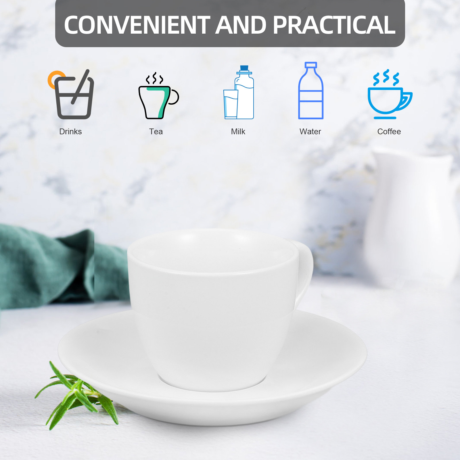 1 conjunto de xícaras de café  - Juice Tea Coffee avaliação e preço