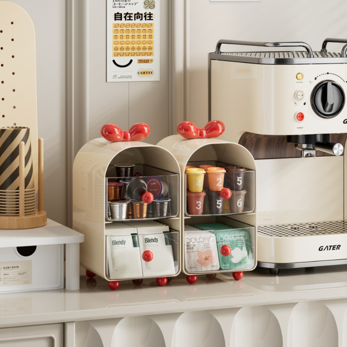 Organizador de Cápsulas de Caf - Coffee Tea Drawer Organizer avaliação e preço