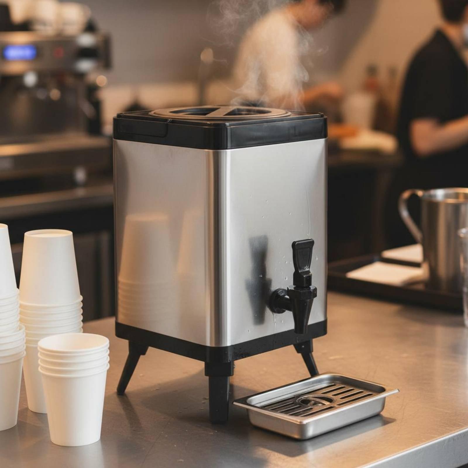 Dispensador de Bebidas com Tri - Coffee Tea Urn avaliação e preço